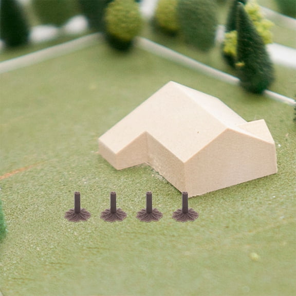 OFFIGAM 100pcs Brown Plastic Tree Bases for Model Landscaping, Architectural Model Accessories, Miniature Tree Stands for Dioramas