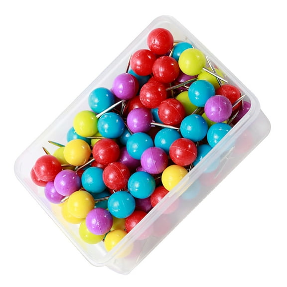 OFFIGAM 100 Pcs Assorted Color Pins Plastic Sewing Straight Pins for Craft and Sewing Projects