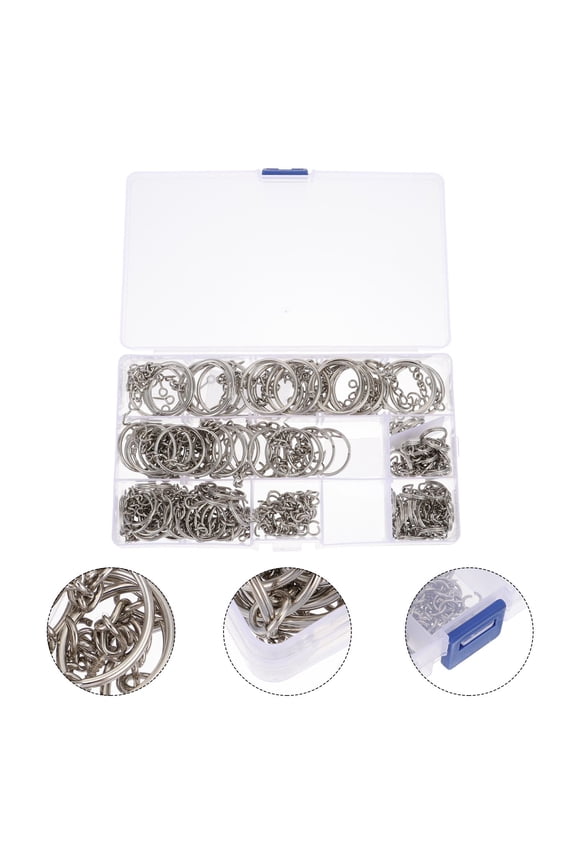 Stainless Steel Open Ring Keychain Tools for DIY Projects 100Pcs