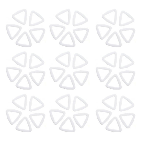 OFFIGAM 100pcs Triangular Buckles Plastic White Clothes Buttons