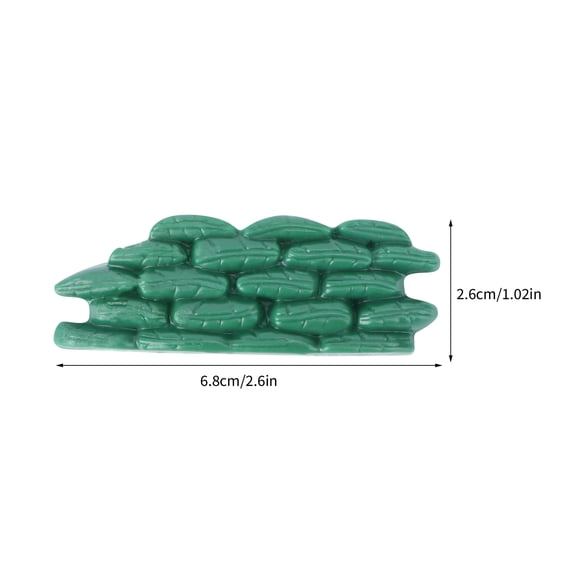 OFFIGAM 10PCS Green Sandbag Bunker Game Props for Kids Role Play, Outdoor Fun, and Collectible Model Set