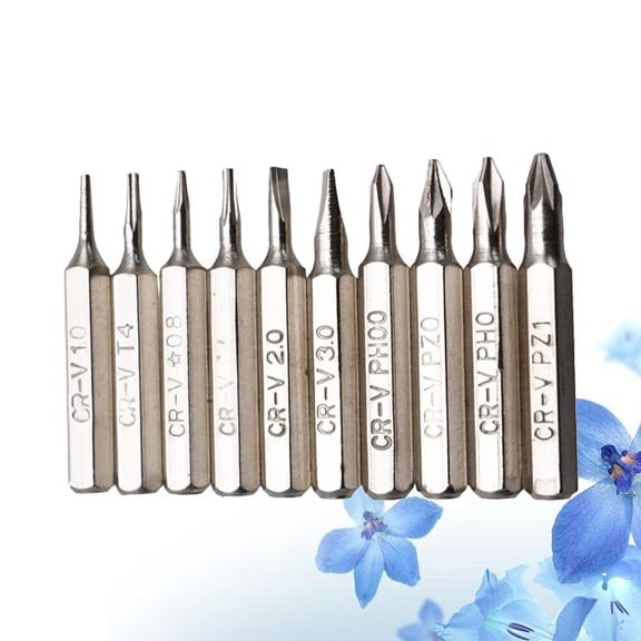 OFFIGAM 10PCS Square Bit Set Manual Electric Screwdriver Bits for Projects and Home Repairs