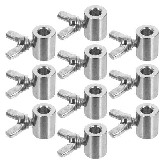 OFFIGAM 10PCS Stainless Steel Wire Rope Connectors for Outdoor Fastening Projects and Rust-Resistant Hardware