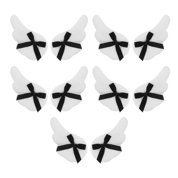 OFFIGAM 10Pcs Angel Wing Hair Bow Clips White Double Clip Hair Accessories for Stylish Looks