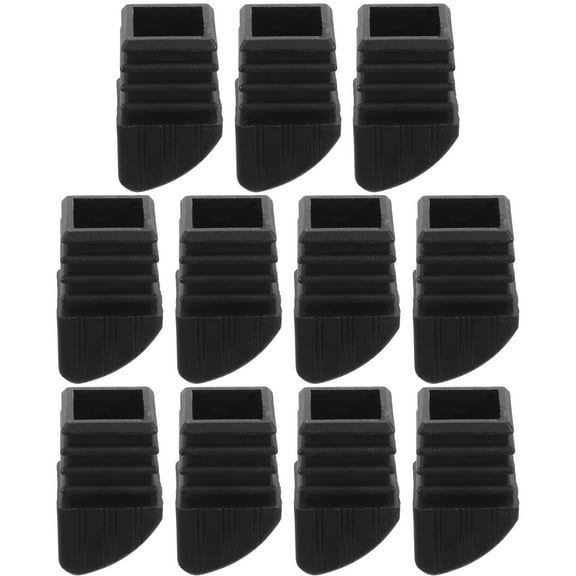 OFFIGAM 10Pcs Black Camping Table Leg Pads for Furniture Legs with Noise Reduction and Floor Protection