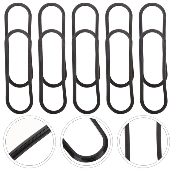 OFFIGAM Black Cup Lid Seal 10pcs Set for Back to School, and Leak-Proof