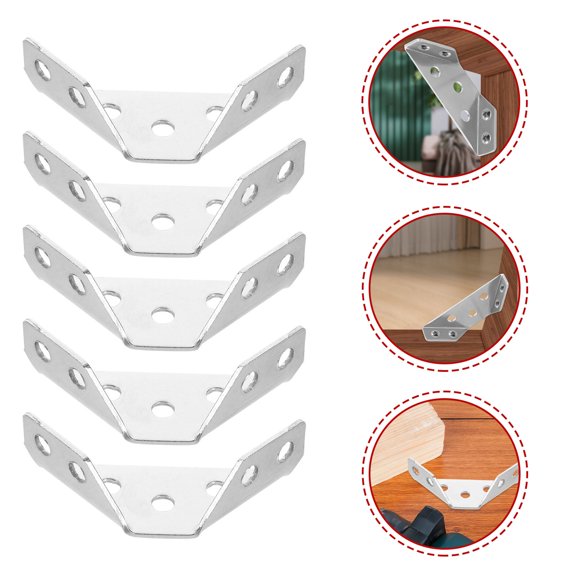 OFFIGAM 10Pcs Cabinet Triangle Corner Brackets Stainless Steel Corner Braces for Various Home Improvement Projects