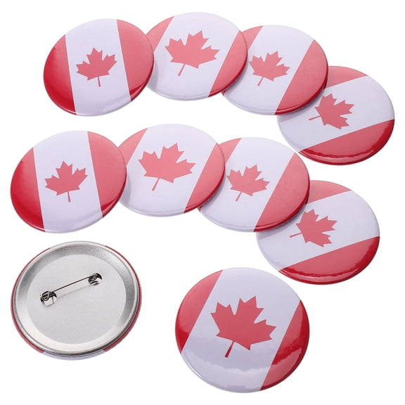 OFFIGAM 10Pcs Canadian Maple Leaf Lapel Pins Metal Enamel Badge Brooch for Cultural Pride and Fashion