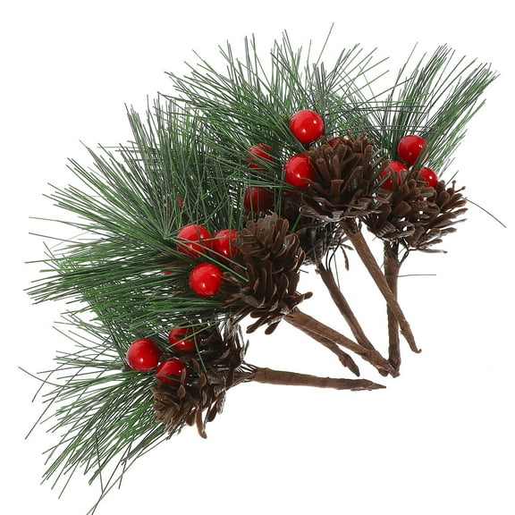 OFFIGAM 10 Pcs Artificial Berry Picks for Christmas Tree Decorations and Floral Arrangements Holiday Craft Supplies
