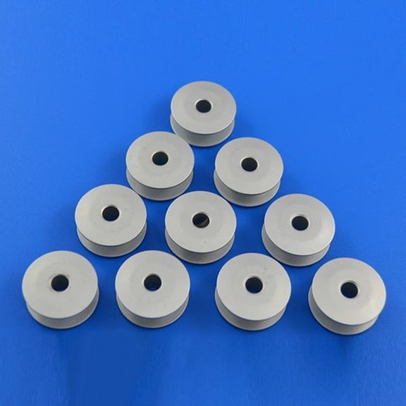 OFFIGAM 10 Pack Aluminum Alloy Sewing Machine Bobbins, Replacement Spools for Home Sewing, Quilting, Craft Use