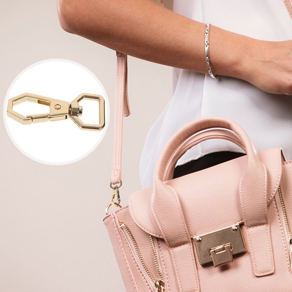 OFFIGAM Classic Golden Metal Keychain Swivel Snap Hook for Key Use 10Pcs