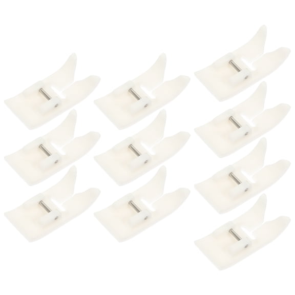 OFFIGAM 10Pcs Convenient Sewing Foot White Replaceable for Craft Enthusiasts Professional Use