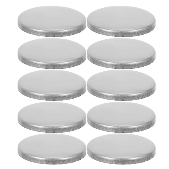 OFFIGAM 10Pcs DIY Metal Handrail End Caps Plated Silver Round Protective Covers for Deck Fence Balustrade