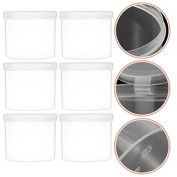 OFFIGAM 10Pcs Durable Plastic Round Storage Boxes for Beads Coins and Tiny Items