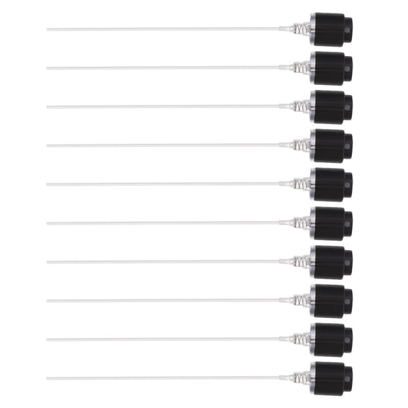 OFFIGAM 10Pcs Fine Mist Perfume Sprayer Caps Black Plastic for Easy One Hand Spray Bottles