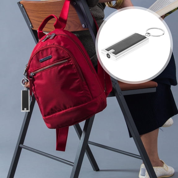 OFFIGAM 10Pcs Flashlight Holder Keychain Black 6x2.4x1cm Adults