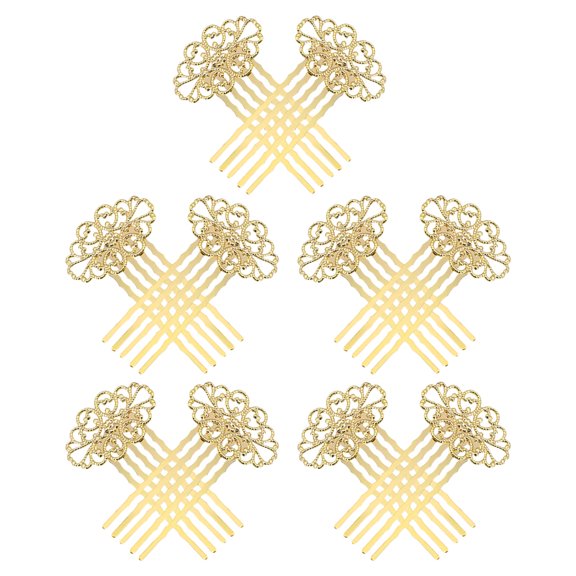 OFFIGAM 10Pcs Hair Comb Hair Jewellery Design Metal Accessory for Dances