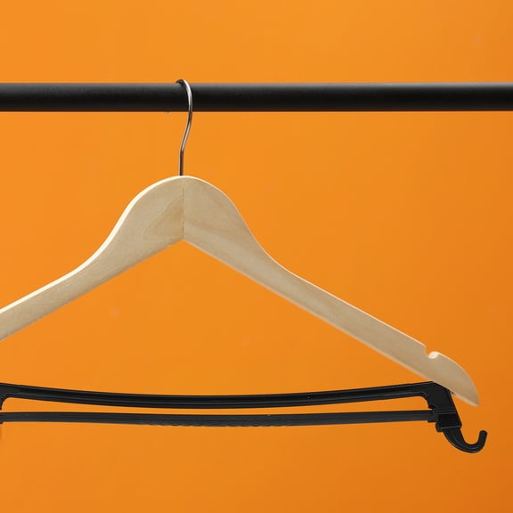 OFFIGAM 10Pcs Hanger Accessories Black Bottom Bars for Efficient Home Closet Organization