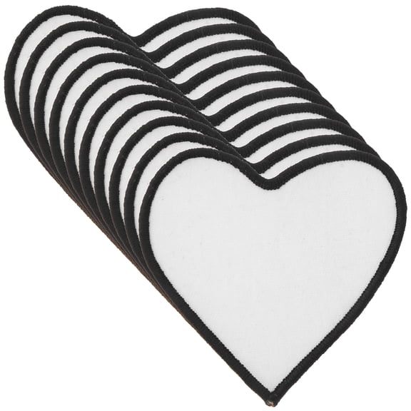 OFFIGAM 10Pcs Iron on Patch White Blank Sublimation Heat Transfer for Clothes and Backpacks