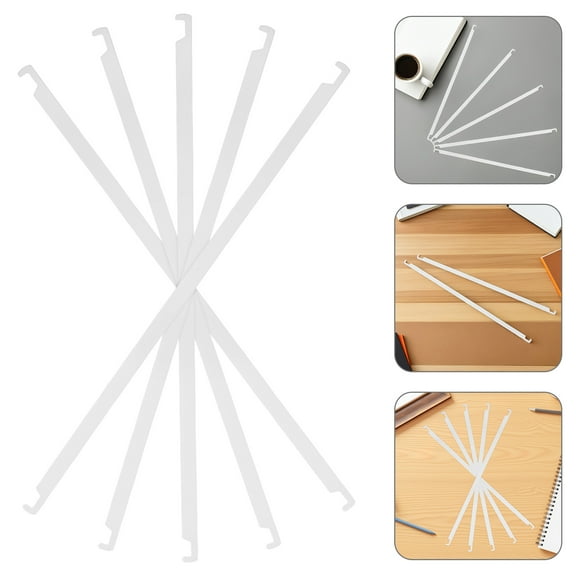 OFFIGAM 10-Pack White Metal Hanging Folder Clips for File Storage, Iron Organizer for Office and Home Use