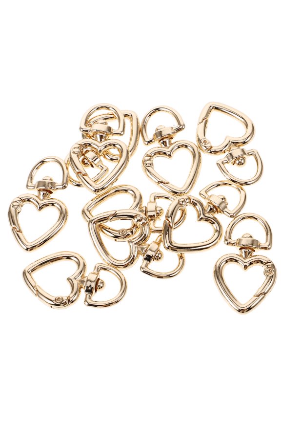 10Pcs Metal Spring Keyring Buckle Replacement with Built in Spring for Key Chains