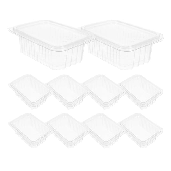 OFFIGAM 10Pcs Multi Use Keeper with Lid Clear Plastic Honey Storage Accessory
