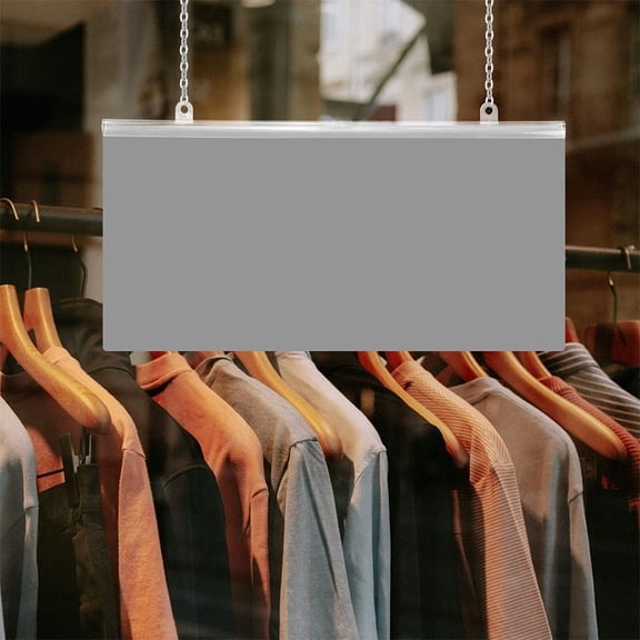 OFFIGAM 10-Pack PVC Rail Bar Clips for Scroll Frames and Posters, Holders for Retail and Home Display