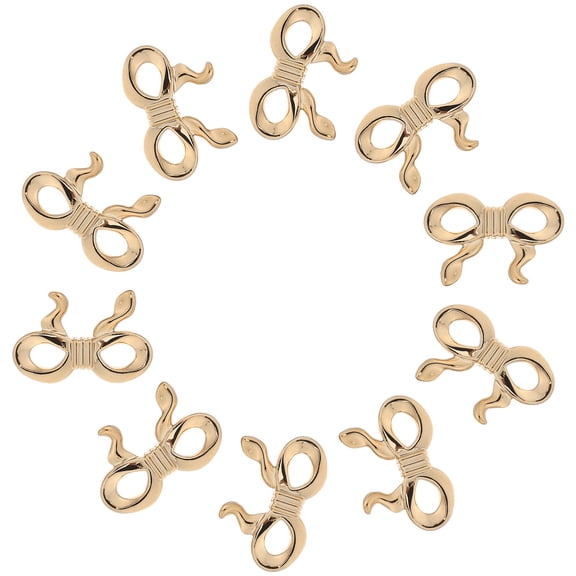OFFIGAM 10Pcs Elegant Bow Drawer Pulls, Zinc Alloy Cabinet Handles for Dresser, Kitchen Decor Hardware Knobs