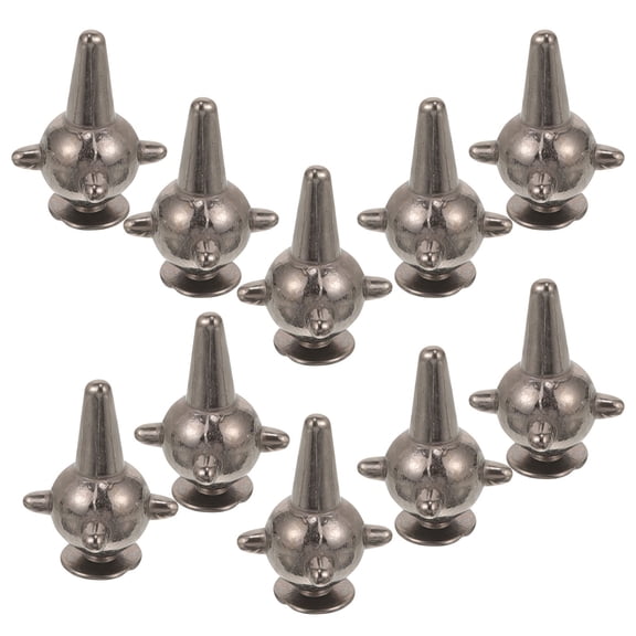 OFFIGAM 10Pcs Plated Silver Punk Rivet Spikes for Clothing DIY Metal Rivets Crafting Kit Easy to Install