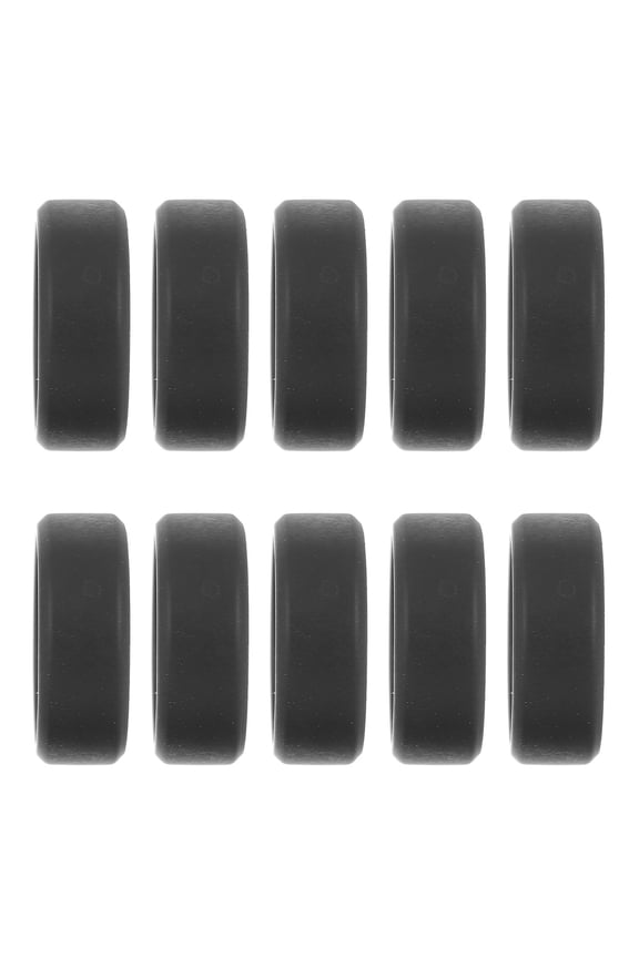 10Pcs Silicone Rings Wear-resistant Black Finger Ring Ornaments for Exercise Use