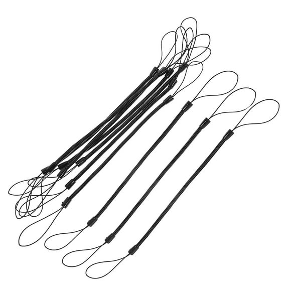 OFFIGAM 10Pcs Black Stylus Pen Lanyard with Anti Lost Spring Rope for Writing