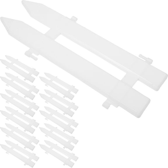 OFFIGAM 10Pcs Tough Plastic Courtyard Decoration Fence for Outdoor Lawn Guardrail