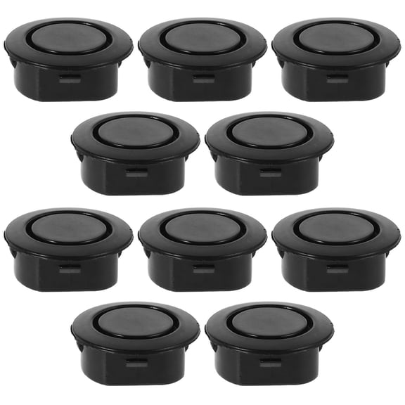 OFFIGAM 10Pcs Easy Install Black Plastic Car Bumper Hole Covers for Rear and Front