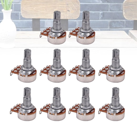 OFFIGAM Linear Potentiometer B50k 10Pcs Brown for Guitar Use Full Resistance