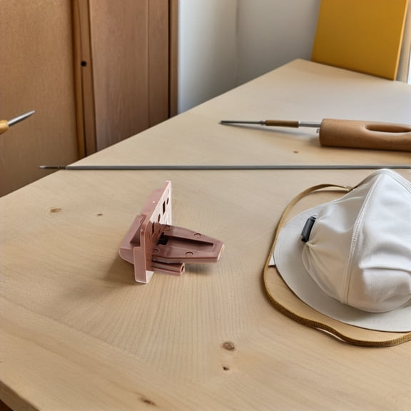 OFFIGAM Heavy Duty Plastic Drawer Slide Kit Light Brown for Home Furniture 10Sets