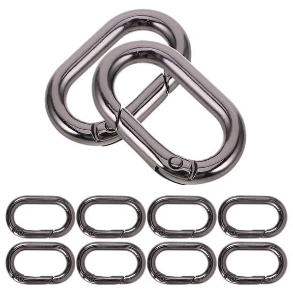 OFFIGAM 10pcs Black Zinc Alloy Spring Snap Hooks for Bags and Purses Versatile Hardware Accessories