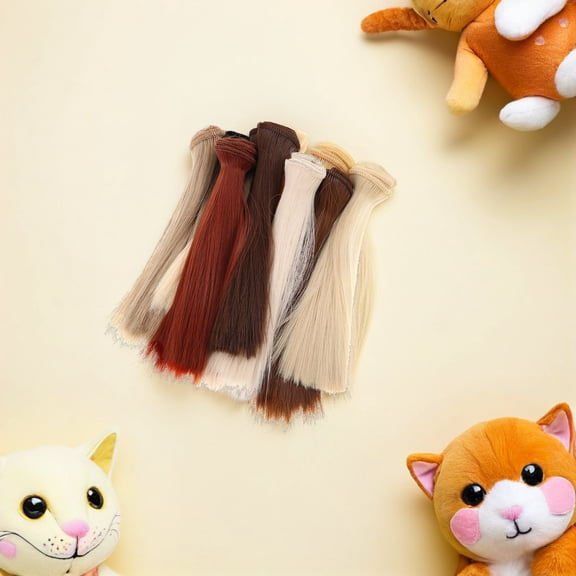 OFFIGAM 10pcs Cosplay Wigs High Temperature Fiber Assorted Color For DIY Crafting Dolls Making