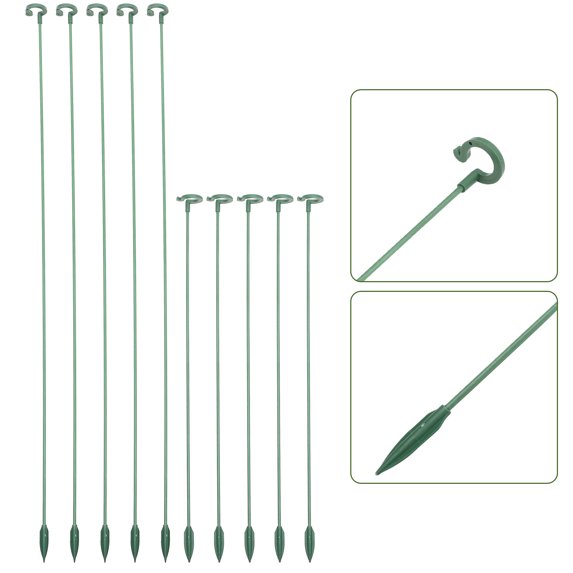 OFFIGAM 10pcs Green Iron Flower Support Holders for Gardening Plant ...