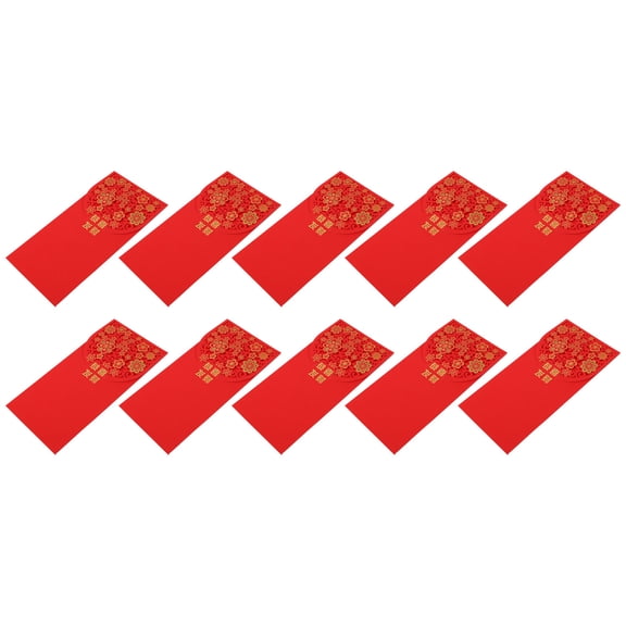 OFFIGAM 10pcs Red Envelopes for New Year and Special Occasions, Paper Lucky Money Packets, 10 Count