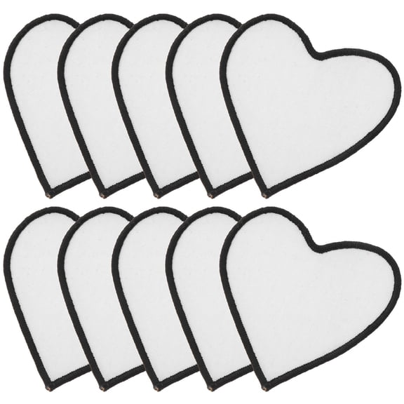 OFFIGAM Sublimation Blank Patches White Non-Woven for DIY Projects and Repairs 10Pcs