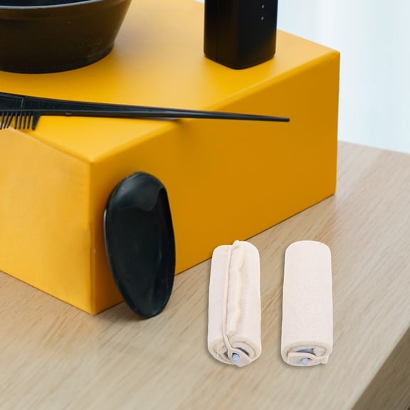 OFFIGAM 12Pcs White Cotton Hair Perm Rollers High Efficiency Salon Quality Hairdressing Tool