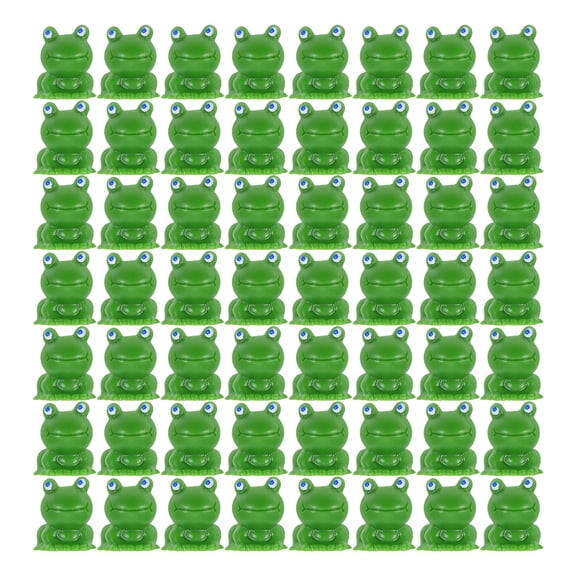 OFFIGAM 120 Pcs Frog Garden Statue Resin Micro Landscape Ornament for Indoor Outdoor Use