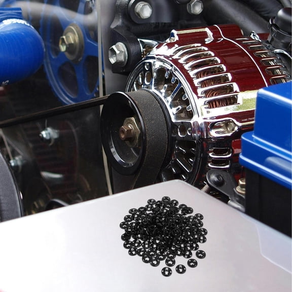 OFFIGAM 120 x Hood Stand Clamps Black Plastic for Car Engine Inspection - Rust Resistance Wear Resistant Feature