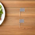 thumbnail image 1 of OFFIGAM Racing Car Checkered Flag Cupcake Toppers, 120 Multi-Color Paper and Wood Decorations for Birthday Party, 1 of 8