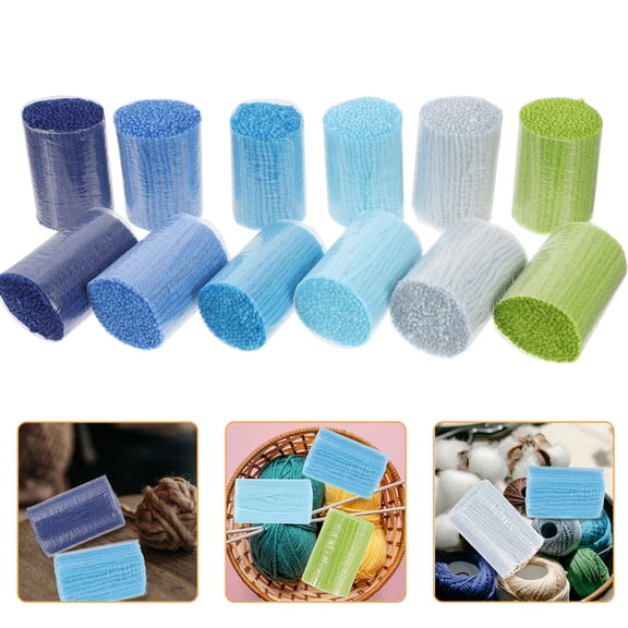 OFFIGAM 12Pcs Acrylic Yarn for DIY Home Craft Supply Ideal for Rug Making and Crochet Projects