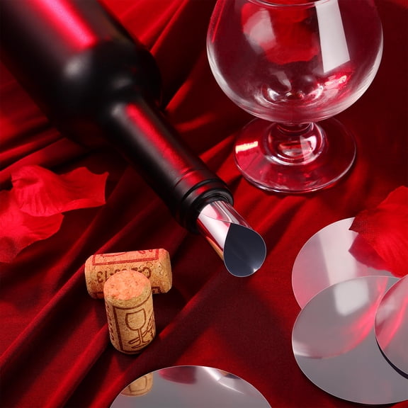 OFFIGAM 12Pcs Aluminum Foil Wine Pourer Disc with Drip Stop Feature for Smooth Wine Pouring