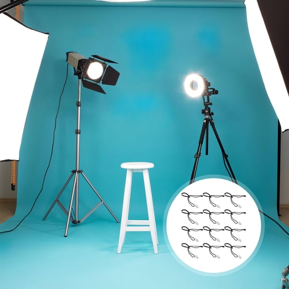 OFFIGAM 12Pcs Black Nylon Backdrop Clamps for Photography Wrinkle Removal and Secure Hold