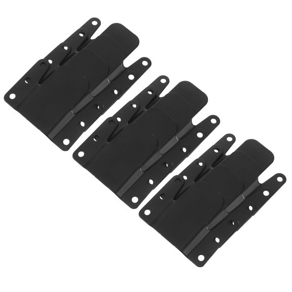 OFFIGAM 12Pcs Black Metal Sectional Couch Connectors for Home with Screws Stable Interlocking Design