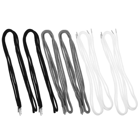 OFFIGAM 12-Piece Drawstring Cords for Sweatpants, Polyester Round Metal Tip Replacement Strings,