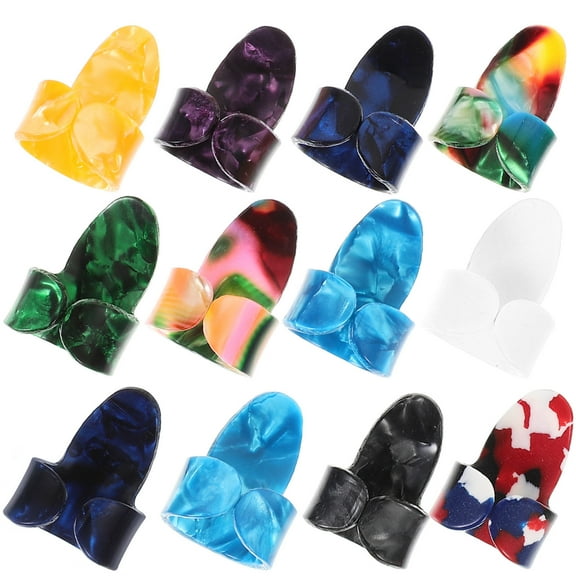 OFFIGAM 12Pcs Finger Protectors Guitar Picks for Acoustic Guitar, Nylon, Comfortable Fit, Easy to Use